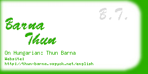 barna thun business card